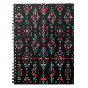 Cuaderno Baldosas de Boho de etnia: Vintage Seamless Patter