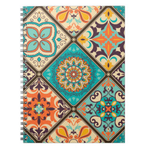 Cuaderno Baldosas de mosaico colorido: motivos islámicos.