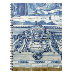 Cuaderno Baldosas de pared azules y blancas de Portugal con