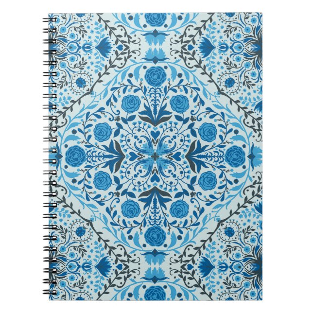Cuaderno Baldosas florales azules (Frente)