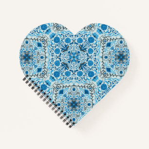 Cuaderno Baldosas florales azules