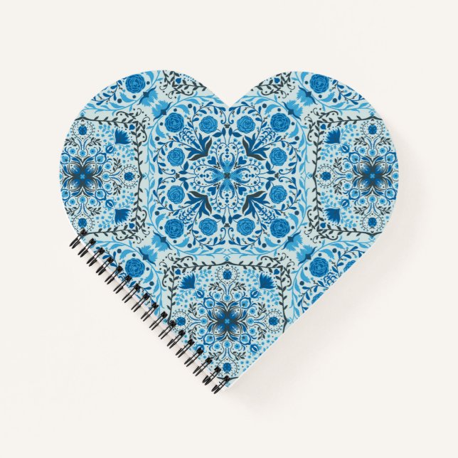 Cuaderno Baldosas florales azules (Anverso)