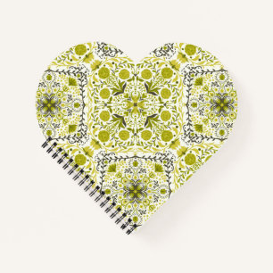 Cuaderno Baldosas florales en verde