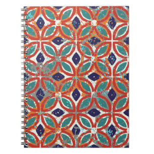 Cuaderno Baldosas geométricas: fondo étnico vintage.