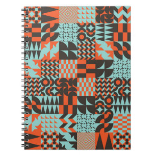 Cuaderno Baldosas geométricas mosaicas, patrón elegante sin