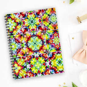 Cuaderno Baldosas mediterráneas, mosaicos de tinta de alcoh