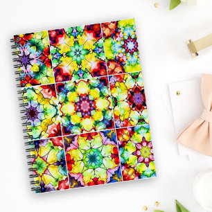 Cuaderno Baldosas mediterráneas, mosaicos de tinta de alcoh
