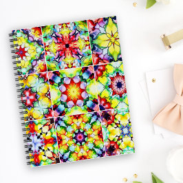 Cuaderno Baldosas mediterráneas, mosaicos de tinta de alcoh