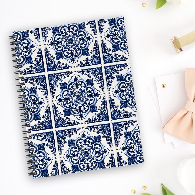 Cuaderno Baldosas mediterráneas, portuguesas, azulejo, mall (Subido por el creador)