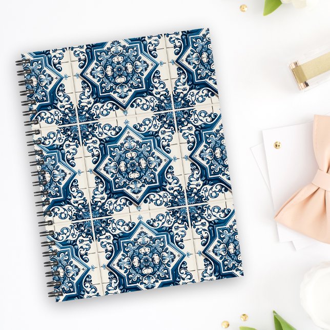 Cuaderno Baldosas mediterráneas, portuguesas, azulejo, mall (Subido por el creador)