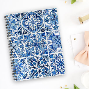 Cuaderno Baldosas mediterráneas, portuguesas, azulejo, mall