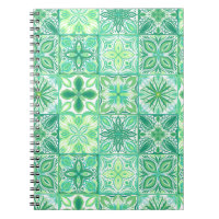 Baldosas orgánicas en blanco y verde