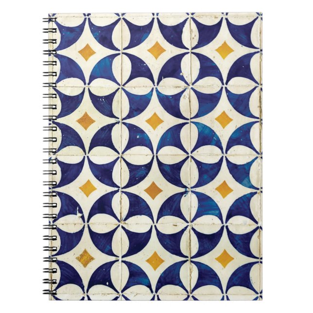Cuaderno Baldosas portuguesas - Diseño del patrón Azulejo (Frente)