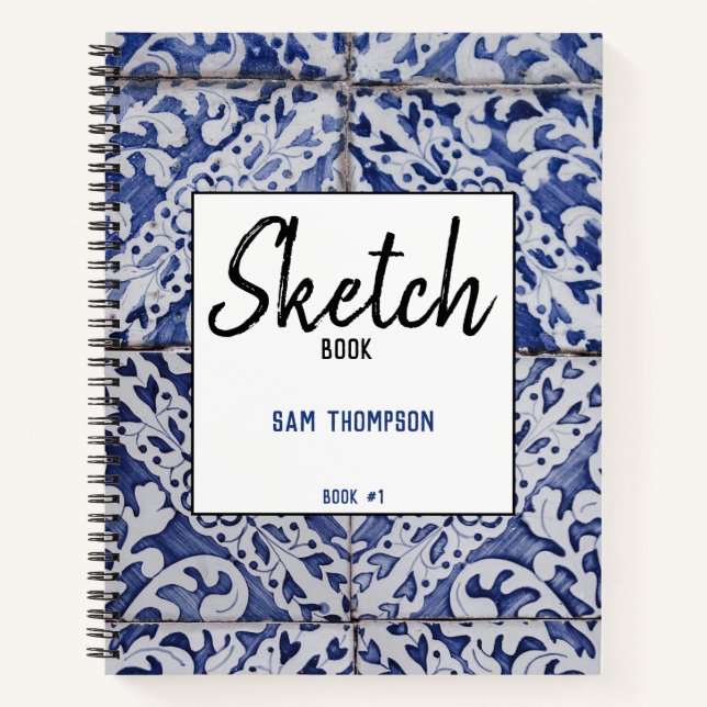 Cuaderno Baldosas portuguesas - Sketch en blanco de receta  (Anverso)