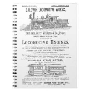 Cuaderno Baldwin Locomotive Works Locomotoras ferroviarias