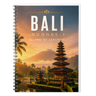 Cuaderno 🌺 Bali Indonesia Decoración de Hogar Templo Tropi