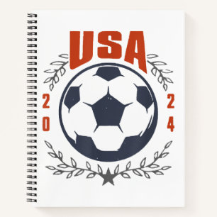 Cuaderno Ball de fútbol de Estados Unidos 2024 Stars & Laur