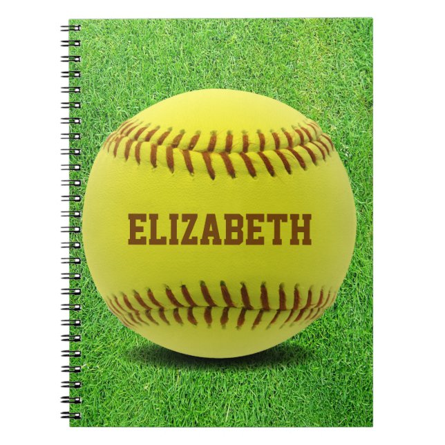 Cuaderno Ball para Personalizado de Softball (Frente)