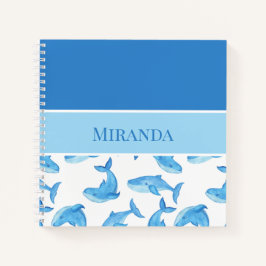 Cuaderno Ballena Azul Tu Nombre Océano Vida Marina