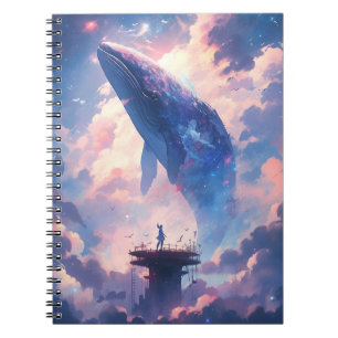 Cuaderno Ballena En El Cielo Fantasía Arte