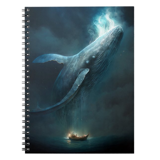 Cuaderno Ballena En El Cielo Fantasía Arte (Frente)