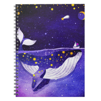 Cuaderno Ballena mágica: Noche del Océano oscuro