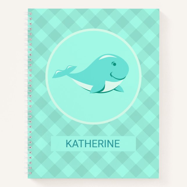 Cuaderno Ballena Sonriente De Vuelta A La Escuela (Anverso)