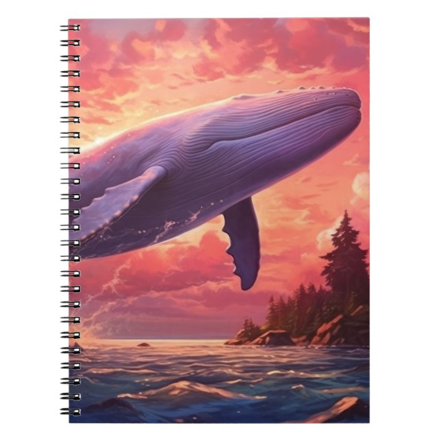 Cuaderno Ballenas en el cielo pastel (Frente)