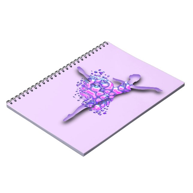 Cuaderno Ballerina Chica bailarina de ballet portátil púrpu (Lado Izquierdo)