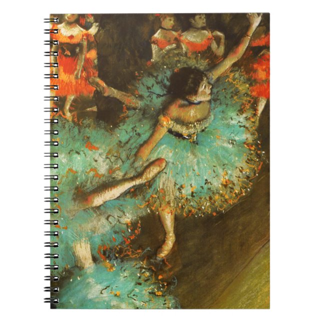 Cuaderno Ballerina Dance Green Dancer Edger Degas Painting (Frente)