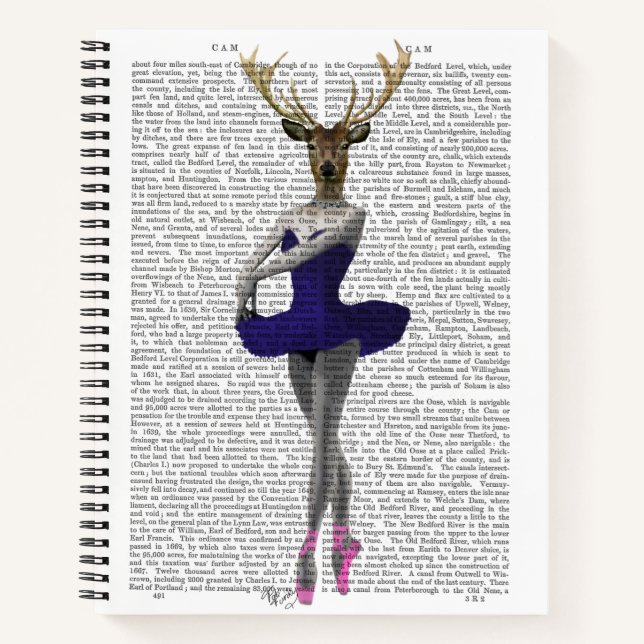 Cuaderno Ballerina Deer en azul (Anverso)