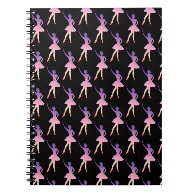 Cuaderno Ballerina en diseño geométrico moderno (Frente)