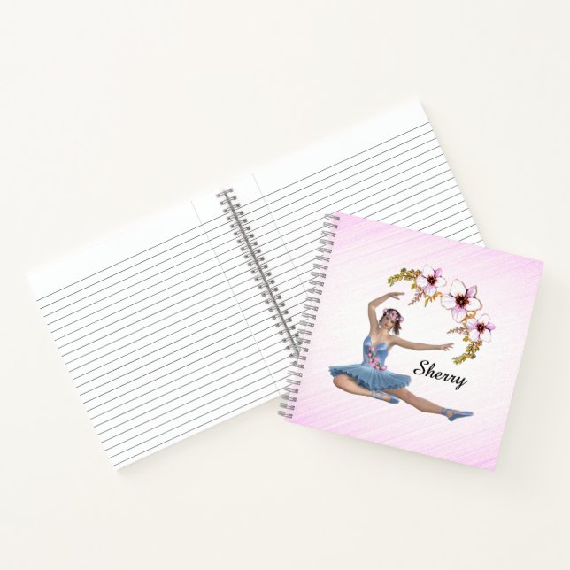 Cuaderno Ballerina en rosa personal azul (Interior)
