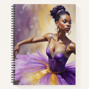 Cuaderno Ballerina in Purple and Gold
