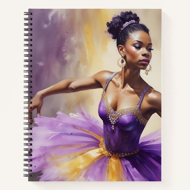 Cuaderno Ballerina in Purple and Gold (Anverso)