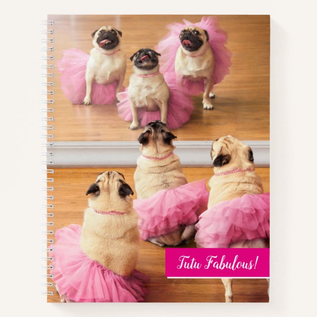 Cuaderno Ballerina Pugs En Tutus (Anverso)