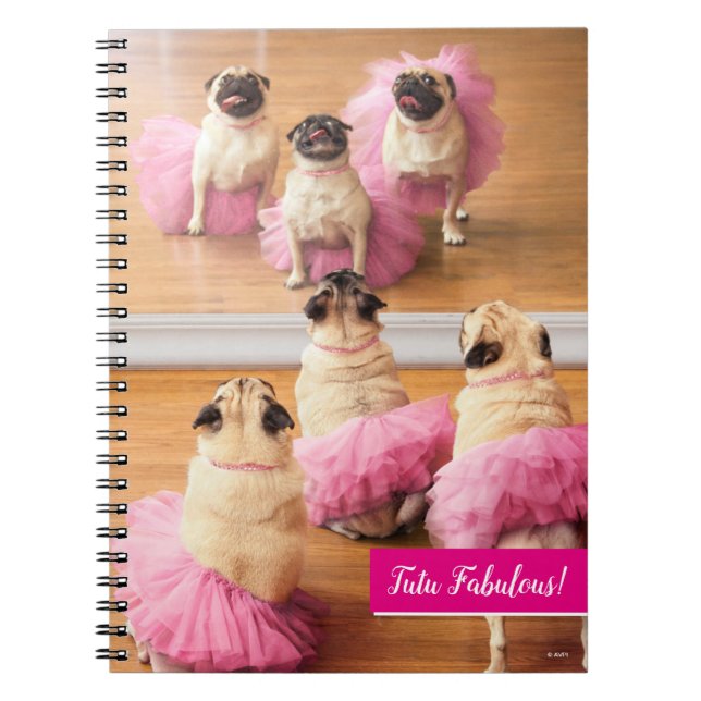 Cuaderno Ballerina Pugs En Tutus (Frente)