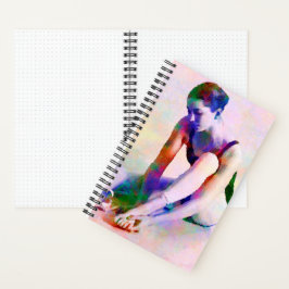 Cuaderno Ballerina rosa acuarela arte contemporáneo