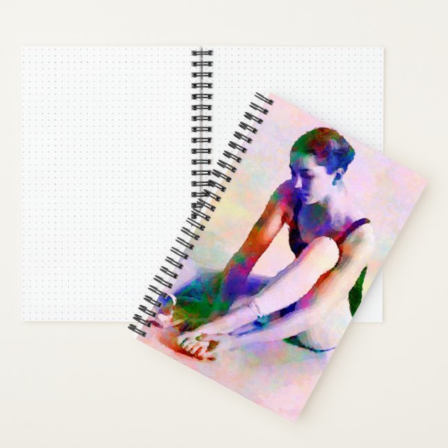 Cuaderno Ballerina rosa acuarela arte contemporáneo (Interior)