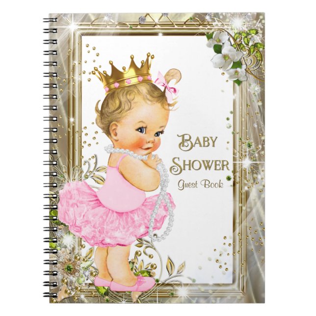Cuaderno Ballerina Tutu Princess Baby Shower Guest Book (Frente)