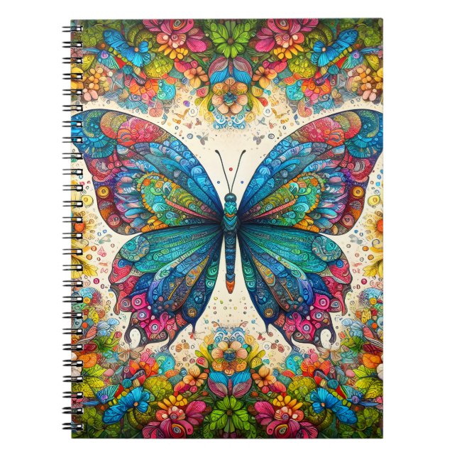 Cuaderno Ballet arco iris de una mariposa (Frente)