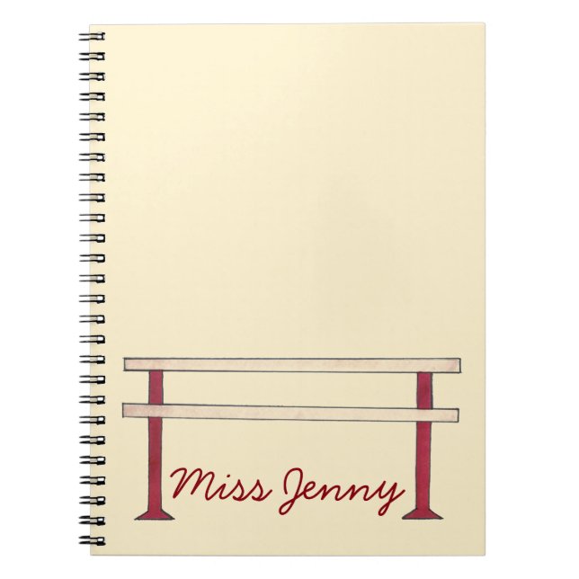 Cuaderno Ballet Barre Maestra de Baile Ballerina Personaliz (Frente)