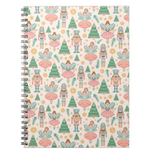 Cuaderno Ballet de Cascanueces y hadas sobre fondo de crema