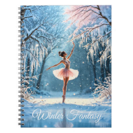 Cuaderno Ballet de invierno hielo baile frosty vista del bo