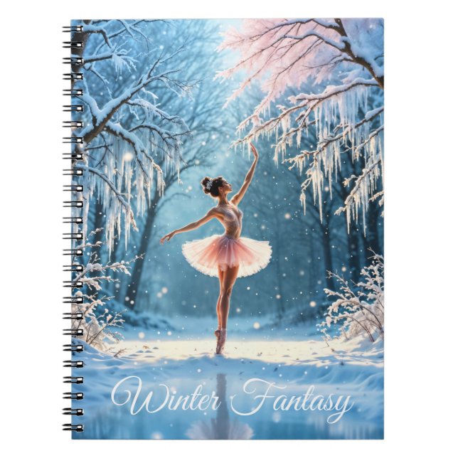 Cuaderno Ballet de invierno hielo baile frosty vista del bo (Frente)