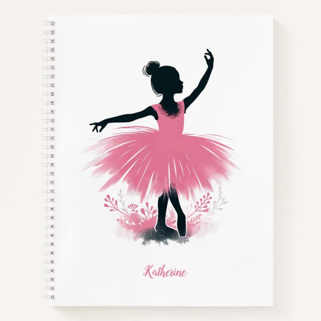 Cuaderno Ballet elegante Ballerina Silhouette (Anverso)
