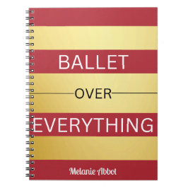 Cuaderno "BALLET SOBRE TODO" Rubor Pink & Gold Striped