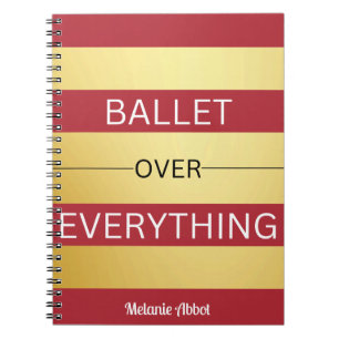 Cuaderno "BALLET SOBRE TODO" Rubor Pink & Gold Striped