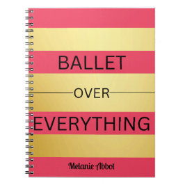 Cuaderno "BALLET SOBRE TODO" Tirada rosada y dorada