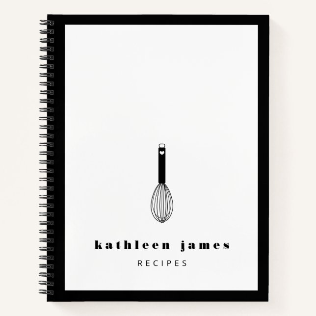 Cuaderno Balloon Whisk Black White (Anverso)